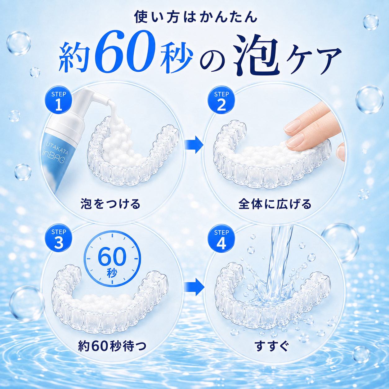 泡沫－UTAKATA－ 持ち歩き用泡洗浄剤